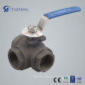 3 Way L Type Carbon Steel Ball Valve